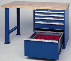 LISTA - 5 Drawer NC/CNC Cabinet Modular Workstation - For Use 40 Taper, Holds 28 Tools, 60 Inches Wide x 35-1/4 Inches High x 30 Inches Deep, 2,000 Lbs. Load Capacity - Americas Industrial Supply