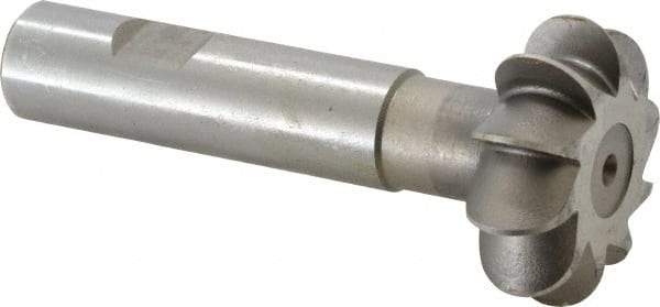 Whitney Tool Co. - 5/16" Radius, 11/16" Circle Diam, 1-3/4" Cutter Diam, Shank Connection, Convex Radius Cutter - 3/4" Shank Diam, 4" OAL, High Speed Steel, Uncoated, Profile Ground, 10 Teeth, Weldon Flat - Americas Industrial Supply