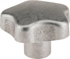 J.W. Winco - 70mm Head Diam, 5 Point Lobed Knob - M16x2 Hole, Aluminum - Americas Industrial Supply