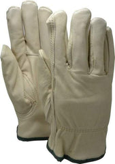 PRO-SAFE - Size M (8) Grain Cowhide Cold Protection Work Gloves - For Work & Driver, Uncoated, Slip-On Cuff, Full Fingered, Natural, Paired - Americas Industrial Supply