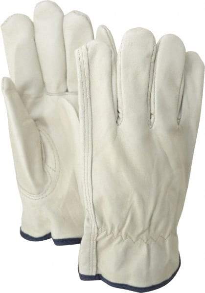 PRO-SAFE - Size XL (10) Grain Cowhide Cold Protection Work Gloves - For Work & Driver, Uncoated, Slip-On Cuff, Full Fingered, Natural, Paired - Americas Industrial Supply