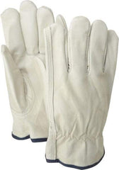 PRO-SAFE - Size XL (10) Grain Cowhide Cold Protection Work Gloves - For Work & Driver, Uncoated, Slip-On Cuff, Full Fingered, Natural, Paired - Americas Industrial Supply