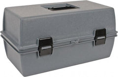 Flambeau - 1 Compartment Utility Tool Box - 15-5/8" Wide x 6-1/2" Deep x 7-3/4" High, Copolymer Resin, Gray - Americas Industrial Supply