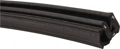 Made in USA - 11mm High, 3.5mm Max Compression, Keltan Clip On Gasket - 21-12 Door Gauge, 9.5mm Wide, Cut to Length - Americas Industrial Supply