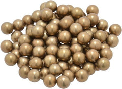 Value Collection - 1/4 Inch Diameter Brass Ball - 0.0002 Inch Sphericity, Grade 200, 75 to 87 B Hardness - Americas Industrial Supply