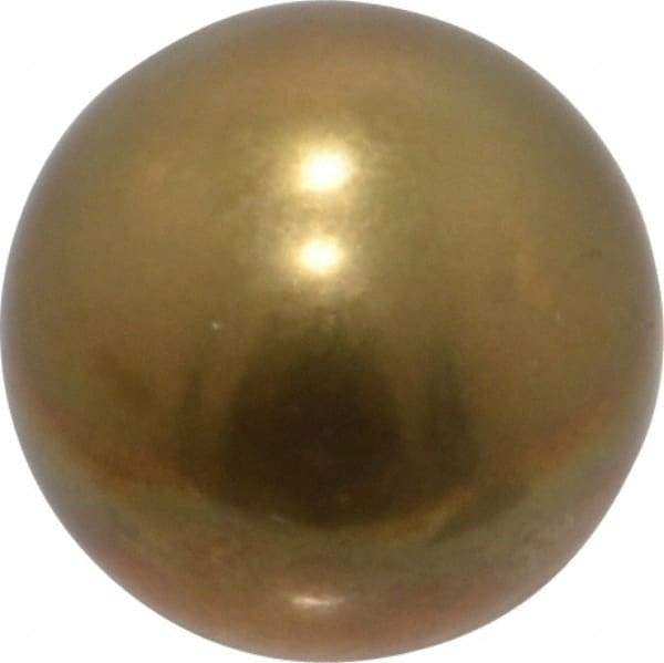 Value Collection - 7/16 Inch Diameter Brass Ball - 0.0002 Inch Sphericity, Grade 200, 75 to 87 B Hardness - Americas Industrial Supply