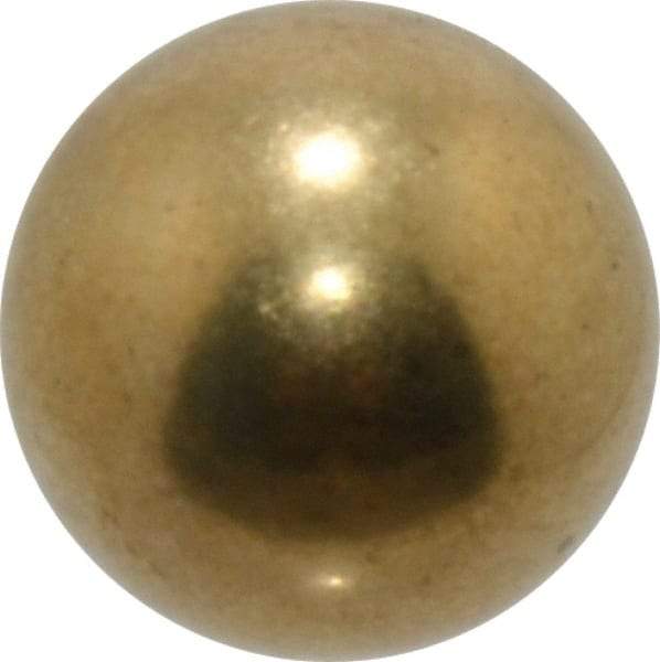 Value Collection - 5/8 Inch Diameter Brass Ball - 0.0002 Inch Sphericity, Grade 200, 75 to 87 B Hardness - Americas Industrial Supply