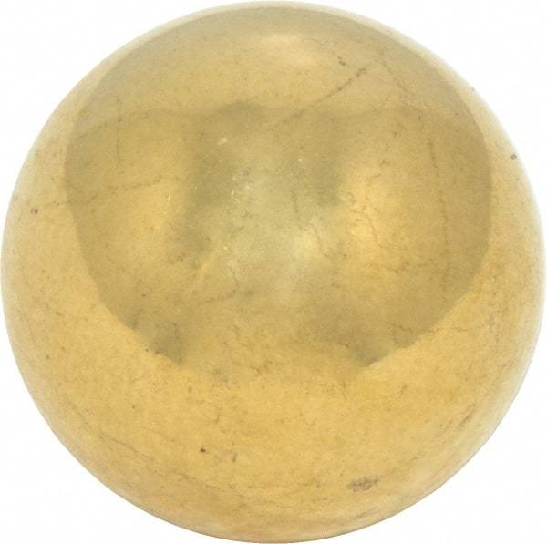 Value Collection - 1 Inch Diameter Brass Ball - 0.0002 Inch Sphericity, Grade 200, 75 to 87 B Hardness - Americas Industrial Supply