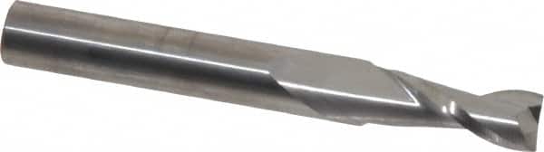 SGS - 9/32", 3/4" LOC, 5/16" Shank Diam, 2-1/2" OAL, 2 Flute, Solid Carbide Square End Mill - Single End, Uncoated, Spiral Flute, 30° Helix, Centercutting, Right Hand Cut, Right Hand Flute, Series 52 - Americas Industrial Supply