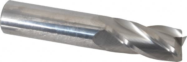 SGS - 3/4", 1-1/2" LOC, 3/4" Shank Diam, 4" OAL, 4 Flute, Solid Carbide Square End Mill - Single End, Uncoated, Spiral Flute, 30° Helix, Centercutting, Right Hand Cut, Right Hand Flute, Series 54 - Americas Industrial Supply