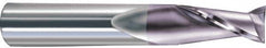 SGS - 3/4", 1-1/2" LOC, 3/4" Shank Diam, 4" OAL, 2 Flute, Solid Carbide Square End Mill - Single End, TiCN Finish, Spiral Flute, 30° Helix, Centercutting, Right Hand Cut, Right Hand Flute, Series 52 - Americas Industrial Supply