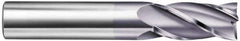 SGS - 3/4", 1-1/2" LOC, 3/4" Shank Diam, 4" OAL, 4 Flute, Solid Carbide Square End Mill - Single End, TiCN Finish, Spiral Flute, 30° Helix, Centercutting, Right Hand Cut, Right Hand Flute, Series 54 - Americas Industrial Supply