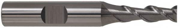 SGS - 5/8", 2-1/2" LOC, 5/8" Shank Diam, 4-5/8" OAL, 2 Flute, Solid Carbide Square End Mill - Single End, Uncoated, Spiral Flute, 45° Helix, Centercutting, Right Hand Cut, Right Hand Flute, Series 44 - Americas Industrial Supply