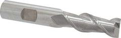 SGS - 5/8", 1-5/8" LOC, 5/8" Shank Diam, 3-3/4" OAL, 2 Flute, Solid Carbide Square End Mill - Single End, Uncoated, Spiral Flute, 45° Helix, Centercutting, Right Hand Cut, Right Hand Flute, Series 44 - Americas Industrial Supply