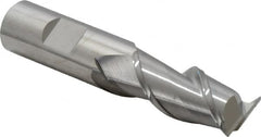SGS - 3/4", 1-5/8" LOC, 3/4" Shank Diam, 3-7/8" OAL, 2 Flute, Solid Carbide Square End Mill - Single End, Uncoated, Spiral Flute, 45° Helix, Centercutting, Right Hand Cut, Right Hand Flute, Series 44 - Americas Industrial Supply