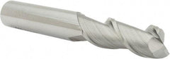 SGS - 1/2", 1-1/4" LOC, 1/2" Shank Diam, 3-1/4" OAL, 2 Flute, Solid Carbide Square End Mill - Single End, Uncoated, Spiral Flute, 45° Helix, Centercutting, Right Hand Cut, Right Hand Flute, Series 44 - Americas Industrial Supply