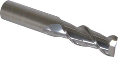 SGS - 5/8", 1-5/8" LOC, 5/8" Shank Diam, 3-3/4" OAL, 2 Flute, Solid Carbide Square End Mill - Single End, Uncoated, Spiral Flute, 45° Helix, Centercutting, Right Hand Cut, Right Hand Flute, Series 44 - Americas Industrial Supply