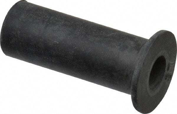 RivetKing - 1/4-20, 0.63" Diam x 0.051" Thick Flange, Rubber Insulated Rivet Nut - UNC Thread, Rubber, 1/2" Body Diam, 0.63" OAL - Americas Industrial Supply