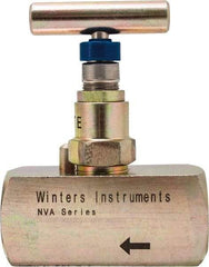 Value Collection - 1/2" Pipe, Inline Hard Seat Needle Valve - FNPT x FNPT Ends, Alloy Valve, 10,000 Max psi - Americas Industrial Supply