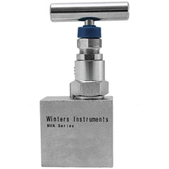 Value Collection - 1/4" Pipe, Angled Hard Seat Needle Valve - FNPT x FNPT Ends, Grade 316 Stainless Steel Valve, 10,000 Max psi - Americas Industrial Supply