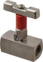 Value Collection - 1/2" Pipe, Inline Soft Seat Needle Valve - FNPT x FNPT Ends, Grade 316 Stainless Steel Valve, 6,000 Max psi - Americas Industrial Supply