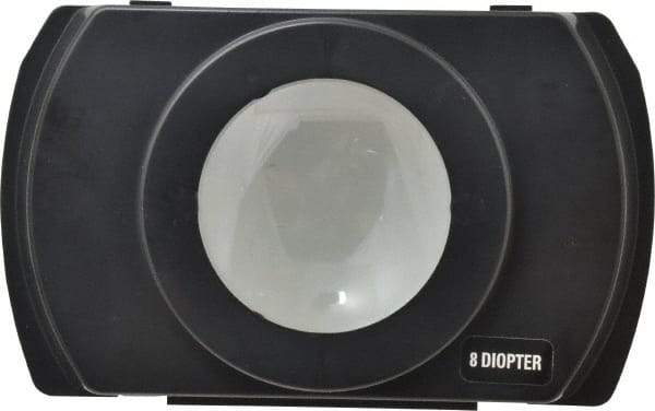 Electrix - 4 Diopter, 3" Wide, Task & Machine Light Magnifier Lens - Black, For Use with 7450 & 7452 Magnifiers - Americas Industrial Supply