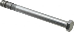 Made in USA - 3/8" Diam, 3/8" Drill, 4" OAL, Taper Bolt Concrete Anchor - Grade 5 Steel, Zinc-Plated Finish, Hex Head, Hex Drive - Americas Industrial Supply