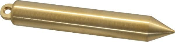 Lufkin - 6-3/4 Inch Long, 1 Inch Diameter Brass Plumb Bob - 20 Ounce - Americas Industrial Supply