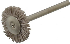 Osborn - 3/4" OD, 1/8" Shank Diam, Nylon Wheel Brush - 3/32" Face Width, 6,000 RPM - Americas Industrial Supply