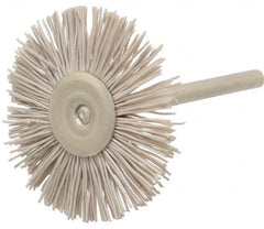 Osborn - 1-1/4" OD, 1/8" Shank Diam, Nylon Wheel Brush - 3/32" Face Width, 6,000 RPM - Americas Industrial Supply