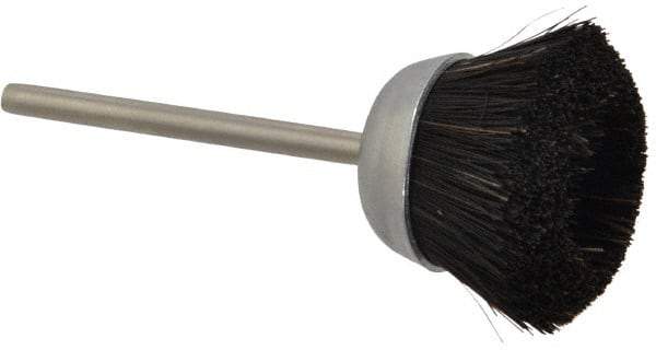 Osborn - 1" Diam, 1/8" Shank Straight Wire Cup Brush - 0.012" Filament Diam, 25,000 Max RPM - Americas Industrial Supply