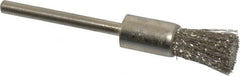 Osborn - 5/16" Brush Diam, End Brush - 1/8" Diam Shank, 25,000 Max RPM - Americas Industrial Supply