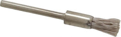 Osborn - 600 Grit, 1/4" Brush Diam, End Brush - Super Fine Grade, 1/8" Diam Shank, 6,000 Max RPM - Americas Industrial Supply