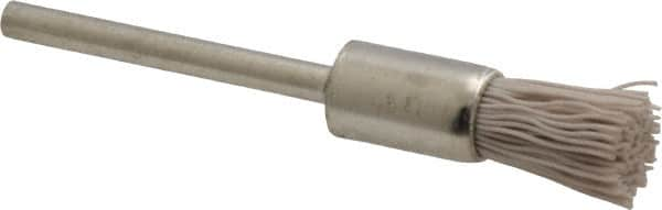 Osborn - 600 Grit, 5/16" Brush Diam, End Brush - Super Fine Grade, 1/8" Diam Shank, 6,000 Max RPM - Americas Industrial Supply