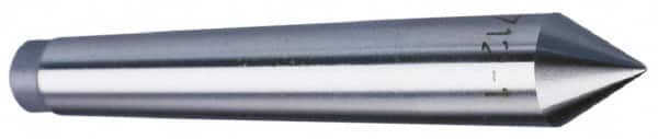 Made in USA - Carbide-Tipped Alloy Steel Standard Point Solid Dead Center - B&S 8 Brown & Sharpe Taper, 5-11/32" OAL - Americas Industrial Supply