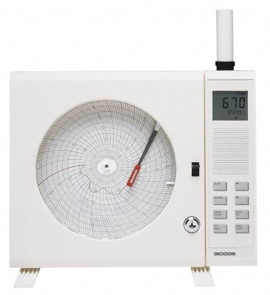 Dickson - 50 to 90°F, 24 Hour Recording Time Chart - 8 Inch Diameter, Use with Co2X Recorders - Americas Industrial Supply