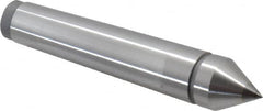 Value Collection - 0.71" Head Diam, Carbide-Tipped Steel Standard Point Solid Dead Center - 2MT Morse Taper, 0.71" Point Diam, 3.94" OAL - Americas Industrial Supply