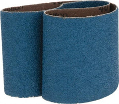 Made in USA - 3" Wide x 21" OAL, 40 Grit, Zirconia Alumina Abrasive Belt - Zirconia Alumina, Coarse, Coated, X Weighted Cloth Backing - Americas Industrial Supply