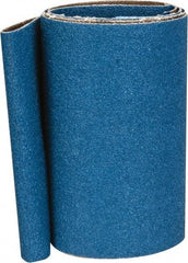 Made in USA - 4" Wide x 36" OAL, 60 Grit, Zirconia Alumina Abrasive Belt - Zirconia Alumina, Medium, Coated, X Weighted Cloth Backing - Americas Industrial Supply