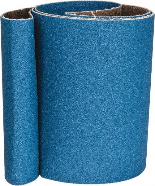 Made in USA - 4" Wide x 36" OAL, 80 Grit, Zirconia Alumina Abrasive Belt - Zirconia Alumina, Medium, Coated - Americas Industrial Supply