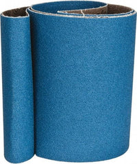 Made in USA - 4" Wide x 36" OAL, 80 Grit, Zirconia Alumina Abrasive Belt - Zirconia Alumina, Medium, Coated - Americas Industrial Supply