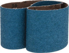 Made in USA - 3" Wide x 24" OAL, 36 Grit, Zirconia Alumina Abrasive Belt - Zirconia Alumina, Very Coarse, Coated, X Weighted Cloth Backing - Americas Industrial Supply