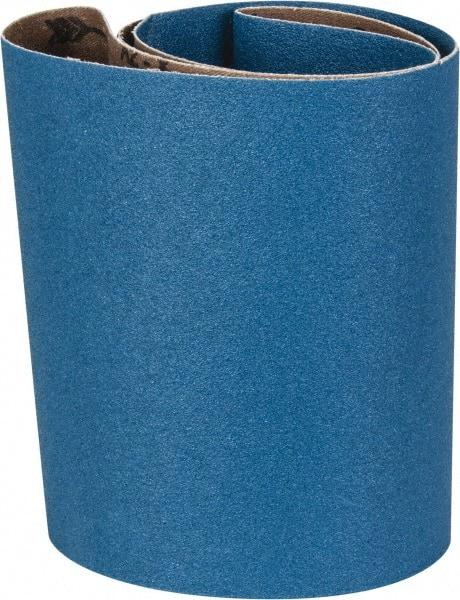 Made in USA - 6" Wide x 48" OAL, 80 Grit, Zirconia Alumina Abrasive Belt - Zirconia Alumina, Medium, Coated, Cloth Backing - Americas Industrial Supply