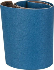 Made in USA - 6" Wide x 48" OAL, 80 Grit, Zirconia Alumina Abrasive Belt - Zirconia Alumina, Medium, Coated, Cloth Backing - Americas Industrial Supply