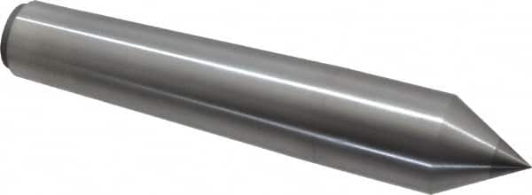 Made in USA - Carbide-Tipped Alloy Steel Standard Point Solid Dead Center - 4MT Morse Taper, 6-3/4" OAL - Americas Industrial Supply