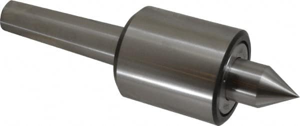 Riten - MT4 Taper Shank, 2-7/8" Head Diam 9,000 Lb Capacity Live Center - 5,500 Max RPM, 3-3/16" Head Length, 1-1/4" Point Diam, 2" Point Len, 2,200 Lb Max Workpc, Standard Point - Americas Industrial Supply