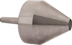 Riten - MT2 Taper Shank, 4" Head Diam 8,000 Lb Capacity Live Center - 4-9/32" Head Length, 1" Point Diam, 4.2813" Point Len, 2,000 Lb Max Workpc, Bull Nose Point - Americas Industrial Supply