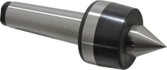 Bison - MT5 Taper Shank, 3.35" Head Diam 4,400 Lb Capacity Live Center - 2,500 Max RPM, 1.61" Point Diam, 1.77" Point Len, 4,400 Lb Max Workpc, 9.33" OAL, 1.77" Long Tip, Standard Point - Americas Industrial Supply