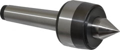 Bison - MT2 Taper Shank, 1.57" Head Diam 460 Lb Capacity Live Center - 5,000 Max RPM, 0.7" Point Diam, 0.87" Point Len, 460 Lb Max Workpc, 4.74" OAL, 0.87" Long Tip, Standard Point - Americas Industrial Supply