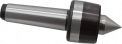 Bison - MT5 Taper Shank, 3.35" Head Diam 4,400 Lb Capacity Live Center - 2,500 Max RPM, 1.61" Point Diam, 1.77" Point Len, 4,400 Lb Max Workpc, 9.33" OAL, 1.77" Long Tip, Standard Point - Americas Industrial Supply